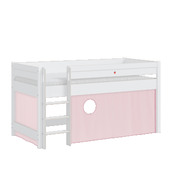 MONTES WHITE Cortina roz pentru pat inalt