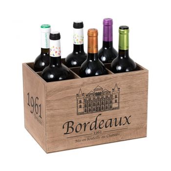 Suport din lemn pentru sticle de vin Balvi Bordeaux