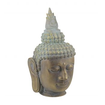Decoratiune din rasina, Buddha Head Multicolor, L35xl35xH65 cm