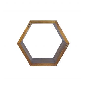 Raft modular din lemn, Artic Hexagonal Nuc, l40xA25xH40 cm