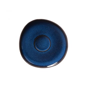 Farfurie din gresie ceramică Villeroy & Boch Like Lave, 15,5 x 15 cm, albastru închis
