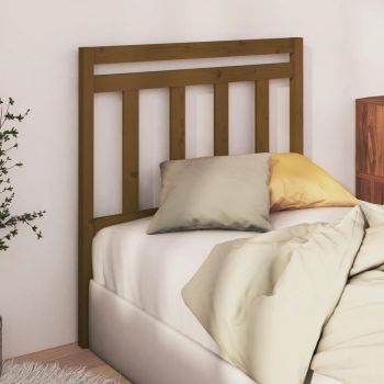 vidaXL Tăblie de pat, maro miere, 96x4x100 cm, lemn masiv de pin