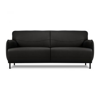 Canapea din piele Windsor & Co Sofas Neso, 175 x 90 cm, negru