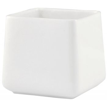 Ghiveci ceramica Quadro, patrat, alb, 13 x 14 cm