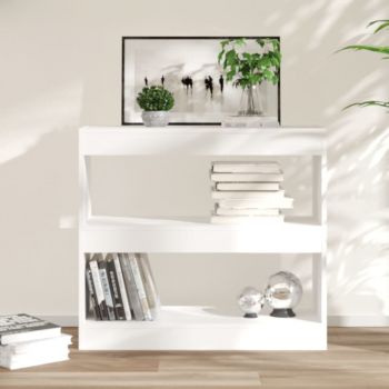 vidaXL Bibliotecă/Separator cameră, alb, 80x30x72 cm
