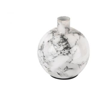 Sfeșnic din fier PT LIVING Marble, înălțime 10 cm, alb-negru