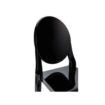 Scaun policarbonat negru Victoria - H90 cm