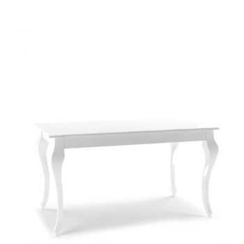 Set Masa Bella White (120-70 cm) cu 4 scaune S68
