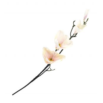 Fir floare artificiala Magnolia Golden Rosa Crem, H50 cm