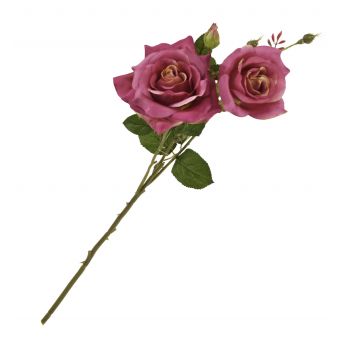 Fir floare artificiala Rosa Golden Roz, H63 cm