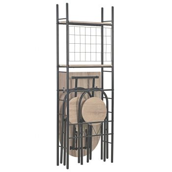 vidaXL Set mobilier bucătărie, suport depozitare, 3 piese, MDF și oțel