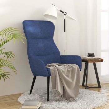 vidaXL Scaun de relaxare, albastru, material textil