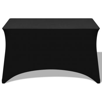 vidaXL Huse elastice pentru masă, 120 x 60,5 x 74 cm, 2 buc, negru