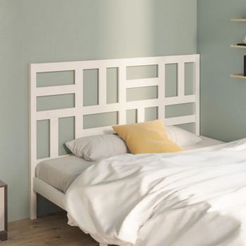vidaXL Tăblie de pat, alb, 146x4x104 cm, lemn masiv de pin
