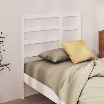 vidaXL Tăblie de pat, alb, 81x4x104 cm, lemn masiv de pin
