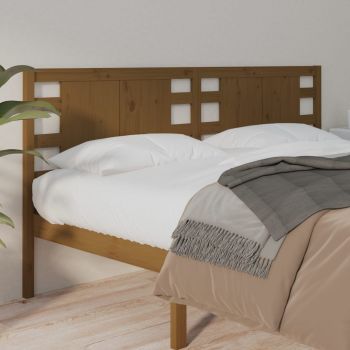 vidaXL Tăblie de pat, maro miere, 186x4x100 cm, lemn masiv de pin