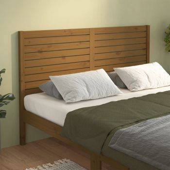 vidaXL Tăblie de pat, maro miere, 206x4x100 cm, lemn masiv de pin