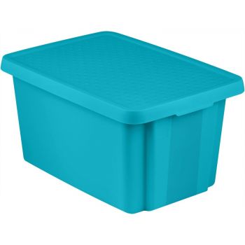 Cutie de depozitare albastră cu capac Curver Essentials, 45 l ieftina