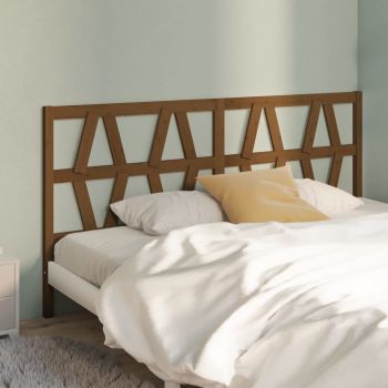 vidaXL Tăblie de pat, maro miere, 186x4x100 cm, lemn masiv de pin