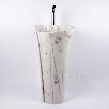 Chiuveta Tao Milos - Marmura Calacatta Lilac, 42 x 85 cm