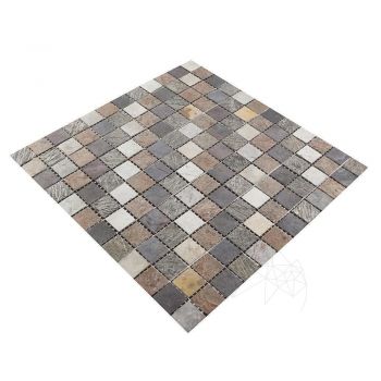 Mozaic Ardezie Flexibila SKIN Multicolora, 2 x 2 cm