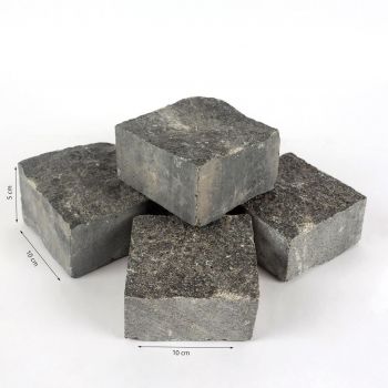 Piatra Cubica Granit Antracit Fatetata 4 laterale 10 x 10 x 5 cm