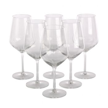 Set 6 pahare din Sticla pentru Vin Diamond H23cm