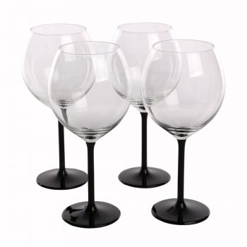 Set 4 pahare din Sticla pentru Vin Onyx 700ml