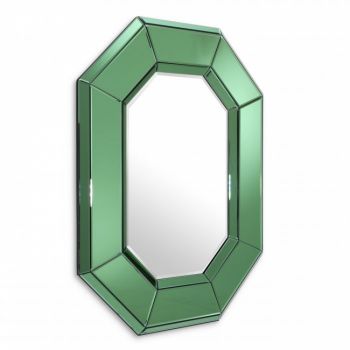 Oglinda Asimetrica cu rama din Sticla securizata Verde SERENO H106xL80cm