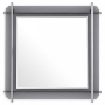 Oglinda Patrata cu rama din Otel inoxidabil Argintiu QUINN H86xL86cm
