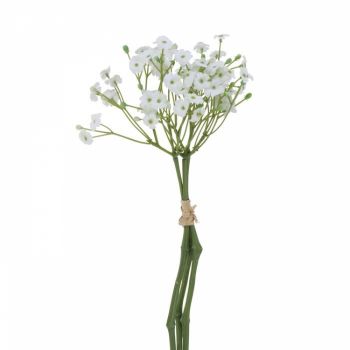 Buchet flori artificiale din Plastic Alb Gypsophila L16xH29cm