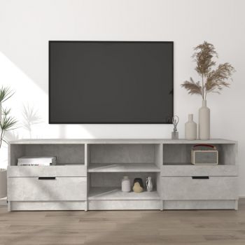 vidaXL Comodă TV, gri beton, 150x33,5x45 cm, lemn prelucrat