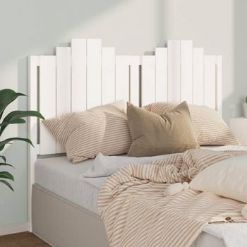 vidaXL Tăblie de pat, alb, 146x4x110 cm, lemn masiv de pin