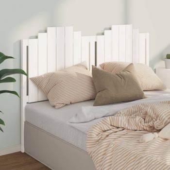 vidaXL Tăblie de pat, alb, 156x4x110 cm, lemn masiv de pin