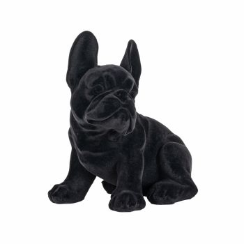 Figurina decorativa din Polirasina Negru L23xH35cm Dog Miro Richmond Interiors