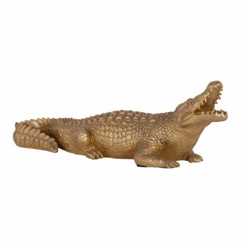 Obiect decorativ din Polirasina Auriu L62xH18cm Crocodile Richmond Interiors