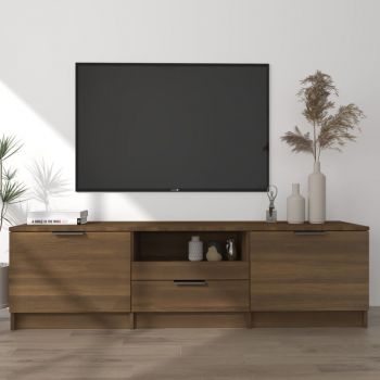 vidaXL Comodă TV, stejar maro, 140x35x40 cm, lemn prelucrat