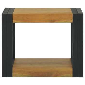 vidaXL Dulap de baie suspendat, 45x45x35 cm, lemn masiv de tec