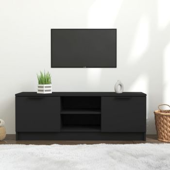 vidaXL Comodă TV, negru, 102x35x36,5 cm, lemn prelucrat