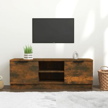 vidaXL Comodă TV, stejar fumuriu, 102x35x36,5 cm, lemn prelucrat
