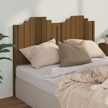 vidaXL Tăblie de pat, maro miere, 156x4x110 cm, lemn masiv de pin