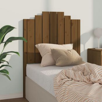 vidaXL Tăblie de pat, maro miere, 81x4x110 cm, lemn masiv de pin