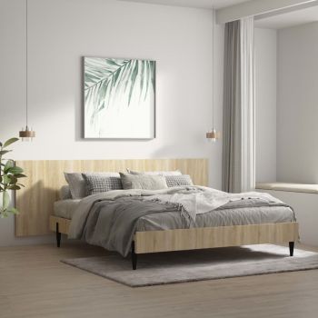 vidaXL Tăblie de pat,perete,stejar Sonoma,240x1,5x80 cm,lemn prelucrat