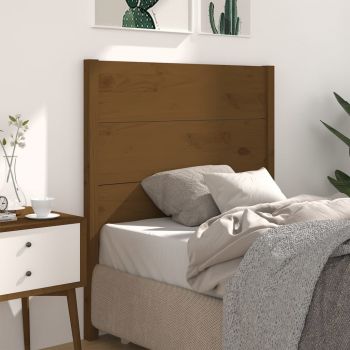 vidaXL Tăblie de pat, maro miere, 106x4x100 cm, lemn masiv de pin