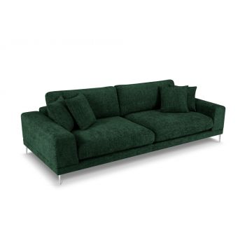 Canapea fixa tapitata cu chenille Verde L286cm Jog