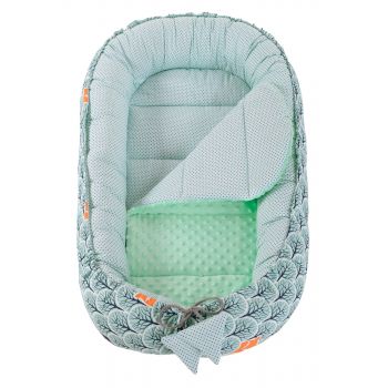 Babynest 2 in 1 din bumbac Minky Forest