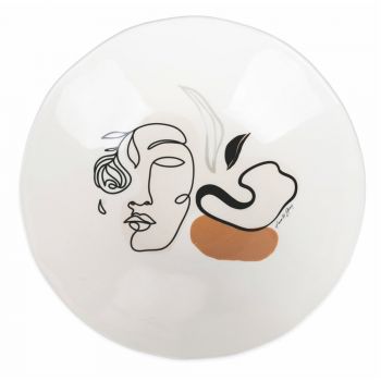 Bol din ceramică pentru salată Villa d'Este Face to Grey, ø 31,5 cm