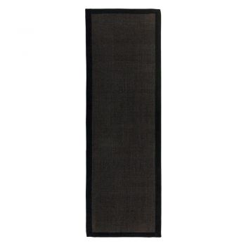 Covor negru 240x68 cm Sisal - Asiatic Carpets