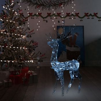 vidaXL Decorațiune de Crăciun ren 140 LED-uri alb rece 120 cm acril