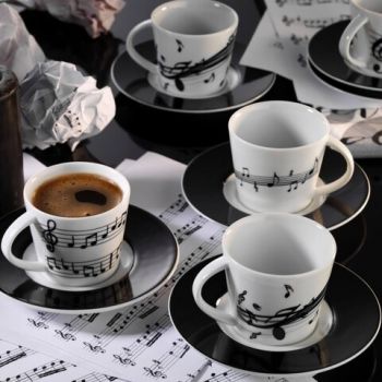Set de cafea Kutahya Porselen, TL12KT4208023, 12 piese, portelan